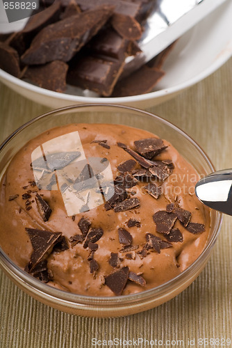 Image of fresh homemade chocolate mousse