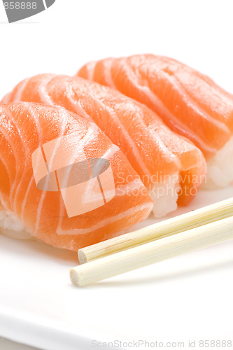 Image of three pieces of sushi