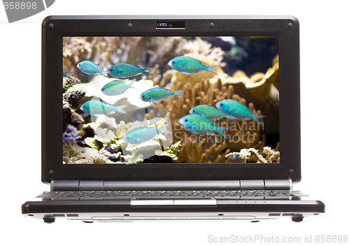 Image of isolated technology netbook