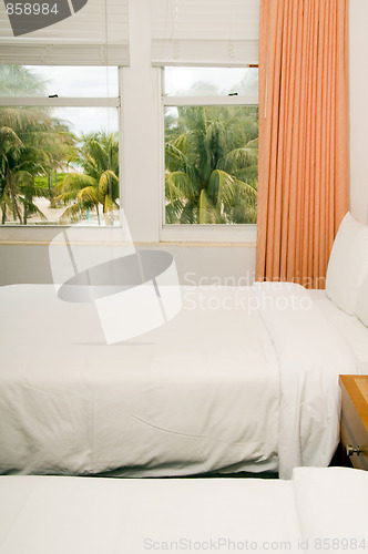 Image of beach front hotel room south beach miami florida