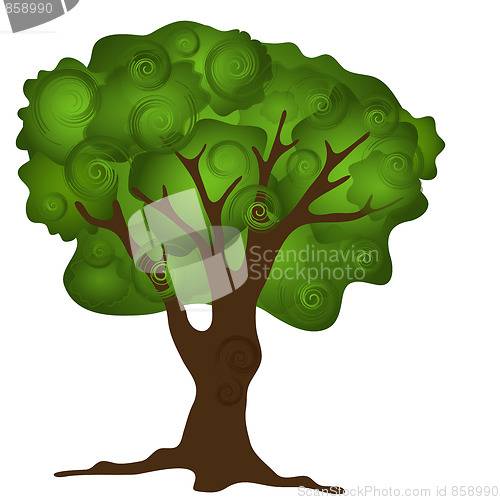 Image of Green  abstract tree