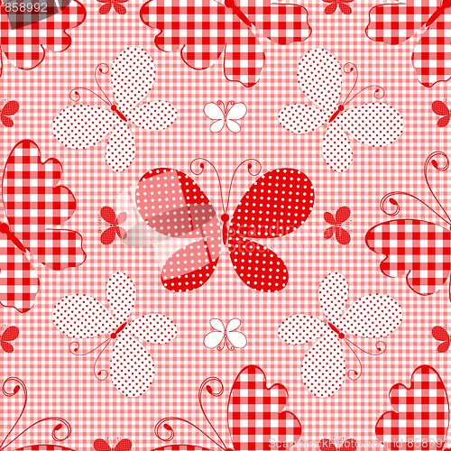 Image of Red seamless pattern
