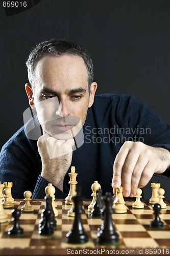 Image of Man playing chess
