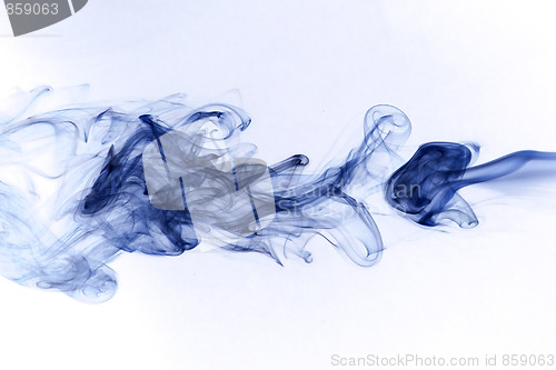 Image of abstract blue smoke
