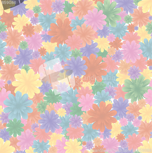 Image of Floral seamless background, part 1