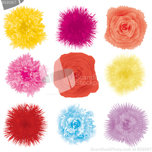 Image of Set of flower design element, part 2