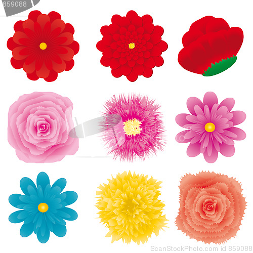 Image of Set of flower design element, part 3