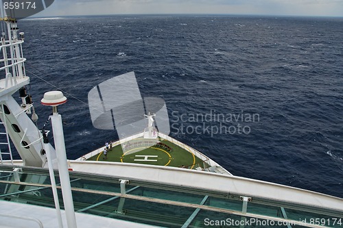 Image of Detail of a Cruise Ship, April 2009