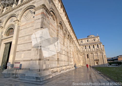 Image of Light snow in Piazza dei Miracoli, Pisa, Italy