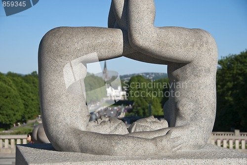 Image of Sculpture Detail in a Park of Oslo, Norway