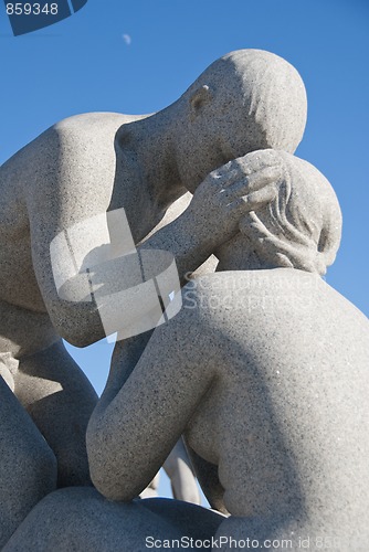 Image of Sculpture Detail in a Park of Oslo, Norway