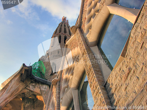 Image of Sagrada Familia from the Ground, Barcelona, Spain
