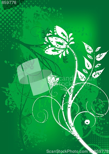 Image of Grunge floral background