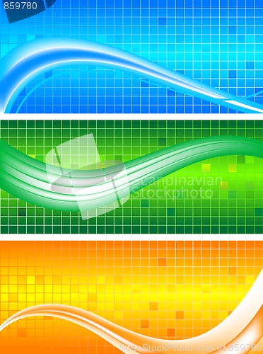 Image of Set of abstract banners