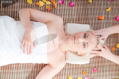 Image of Woman and spa treatment