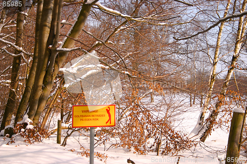 Image of winter on golf course