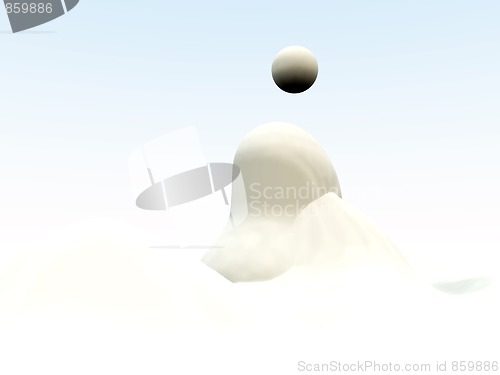 Image of Abstract White Blob 