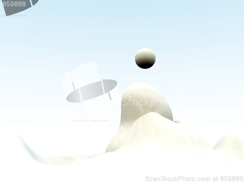 Image of Abstract White Blob 