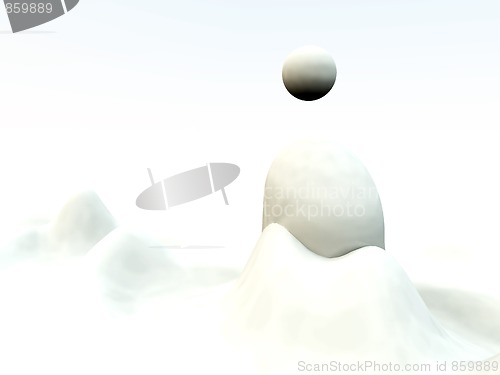 Image of Abstract White Blob 