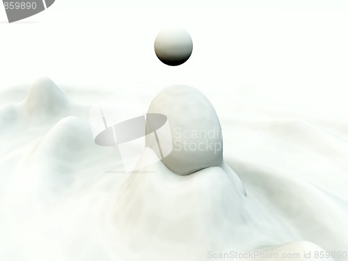 Image of Abstract White Blob 