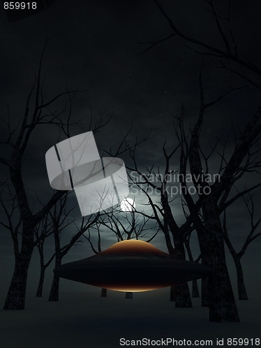 Image of UFO In The Forest 