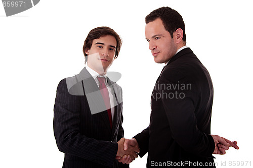 Image of two businessmen shaking hands