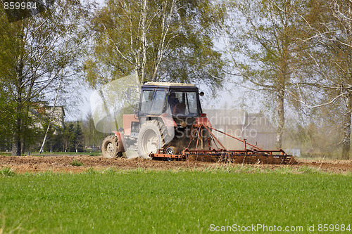 Image of farmer on the field