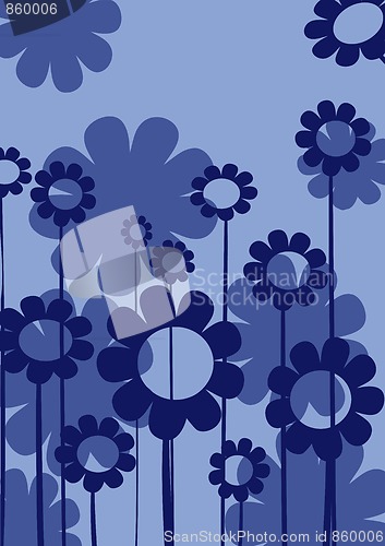 Image of Blue floral composition