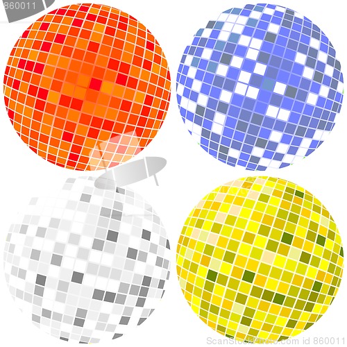 Image of Disco globes set