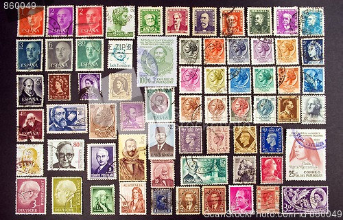 Image of Faces on stamps