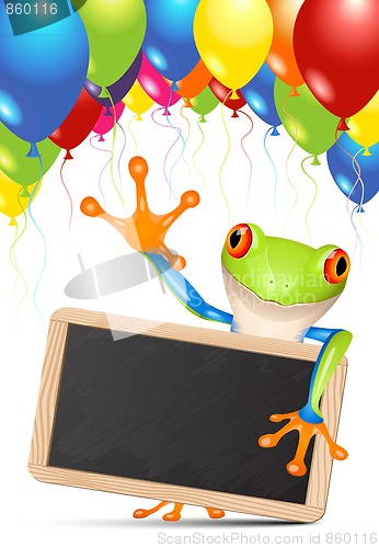 Image of Little tree frog message