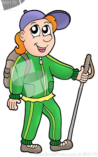 Image of Cartoon hiker