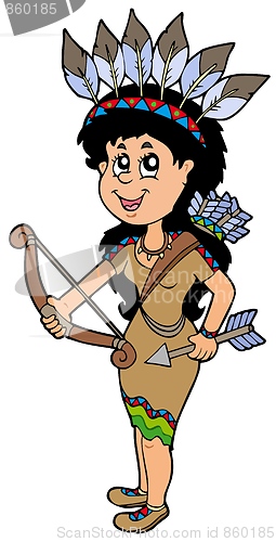 Image of Cute Native American Indian girl