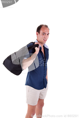 Image of man with a sports bag