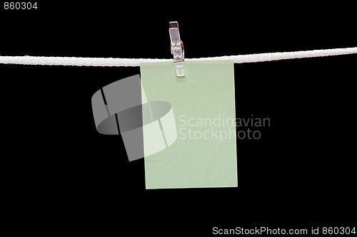 Image of note hanging on a rope