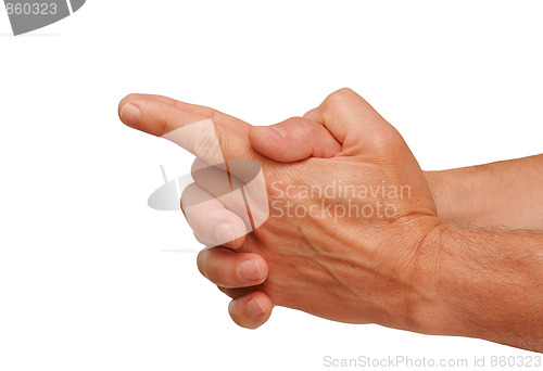Image of hands with index finger pointing