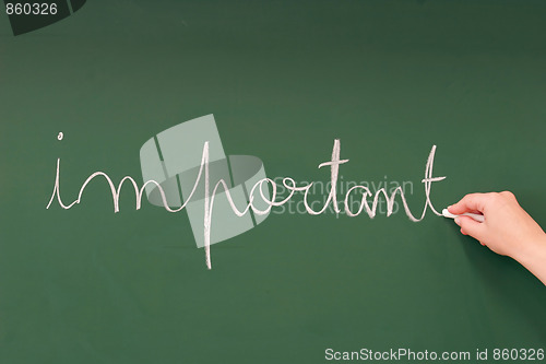 Image of Important written on a blackboard