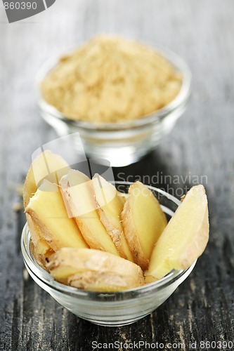 Image of Sliced and ground ginger