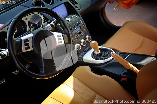 Image of Modern sport car interior