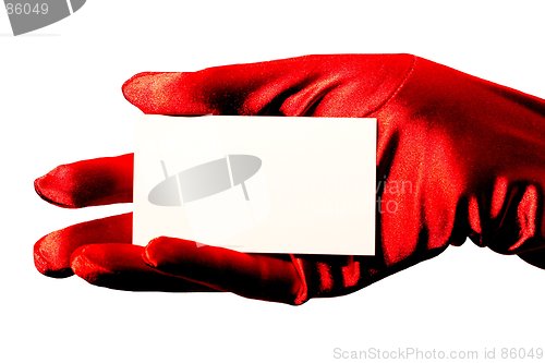Image of Blank Card & Red Glove