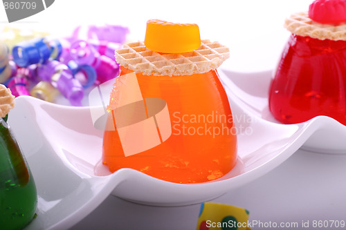 Image of Orange Jelly With Candy