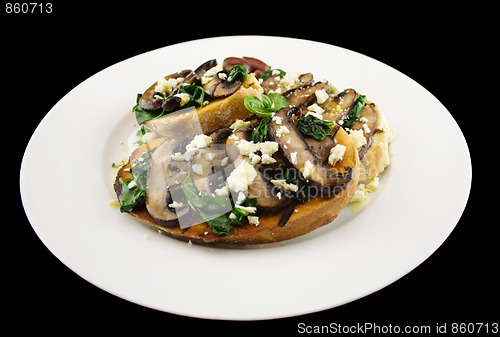 Image of Mushrooms On Sour Dough