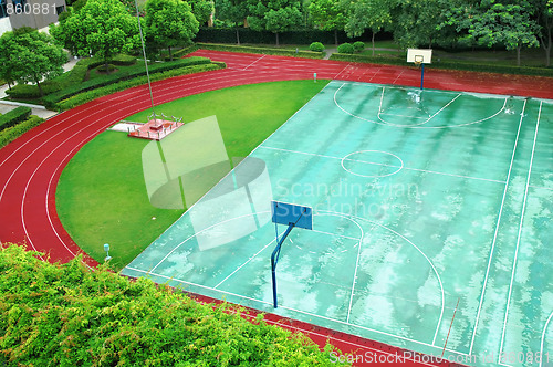 Image of Outdoor basketball stadium