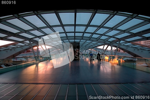 Image of Architecture of modern train station