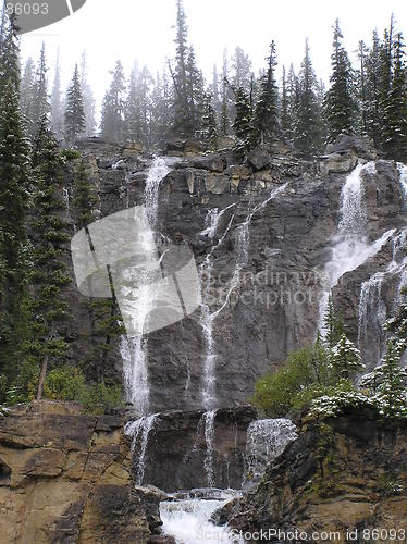 Image of Snowy Waterfall