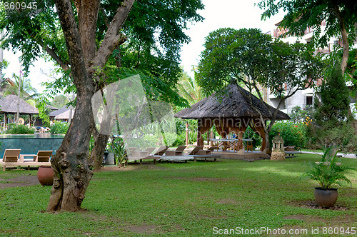 Image of Hut at tropical resort