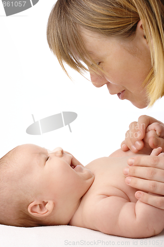 Image of Mother talking to her child