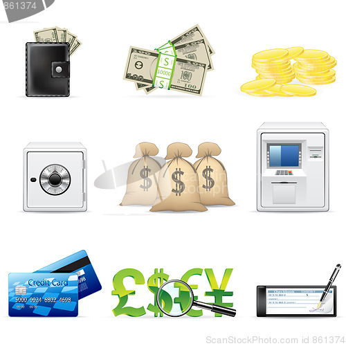 Image of Banking and finance icons