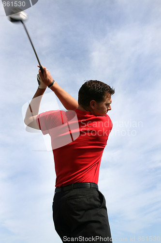 Image of Young Golfer with Driver