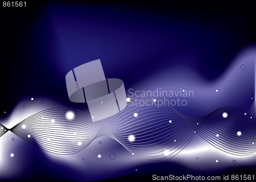 Image of virtual wave glow blue